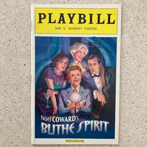 Simon Jones (Only) Signed Opening Night Playbill Blithe Spirit Angela Lansbury